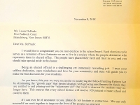 Congratulations Letter from New Jersey Senate President Sweeney